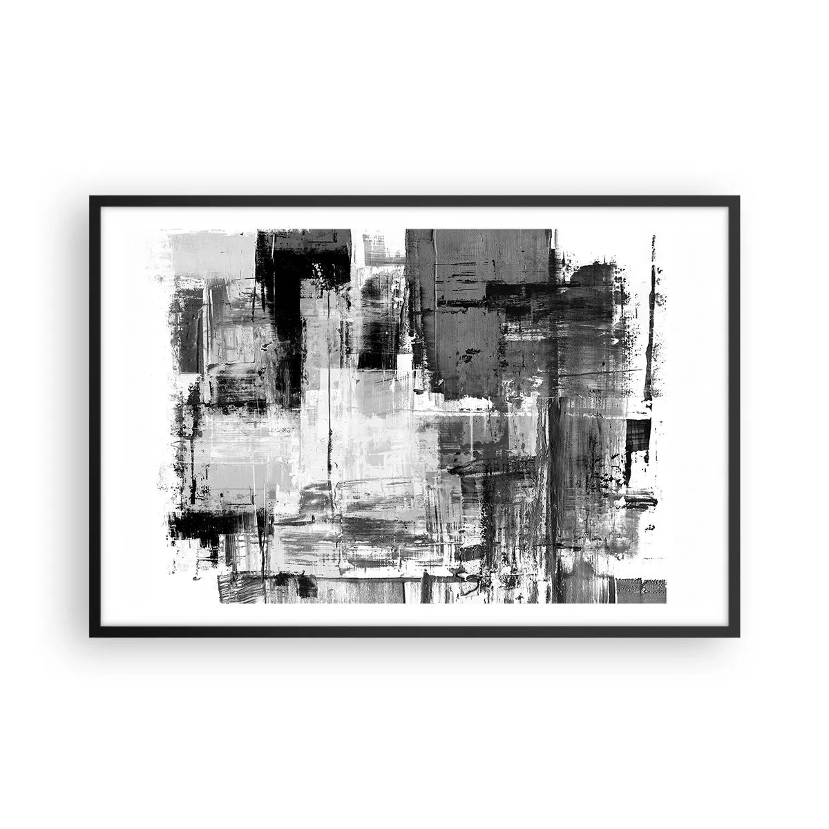 Affisch i svart ram - Grått är vackert - 91x61 cm