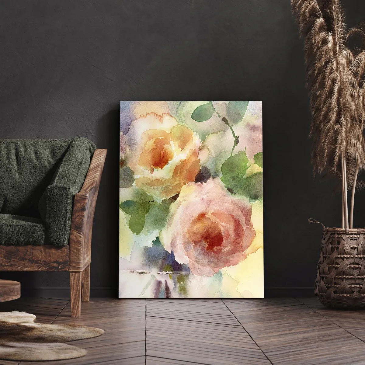 Canvastavla - Bild på duk - Delikat som en akvarell - 80x120 cm