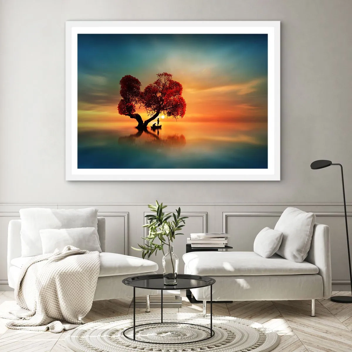 Affisch i vit ram - Avlägsen tystnad - 40x30 cm