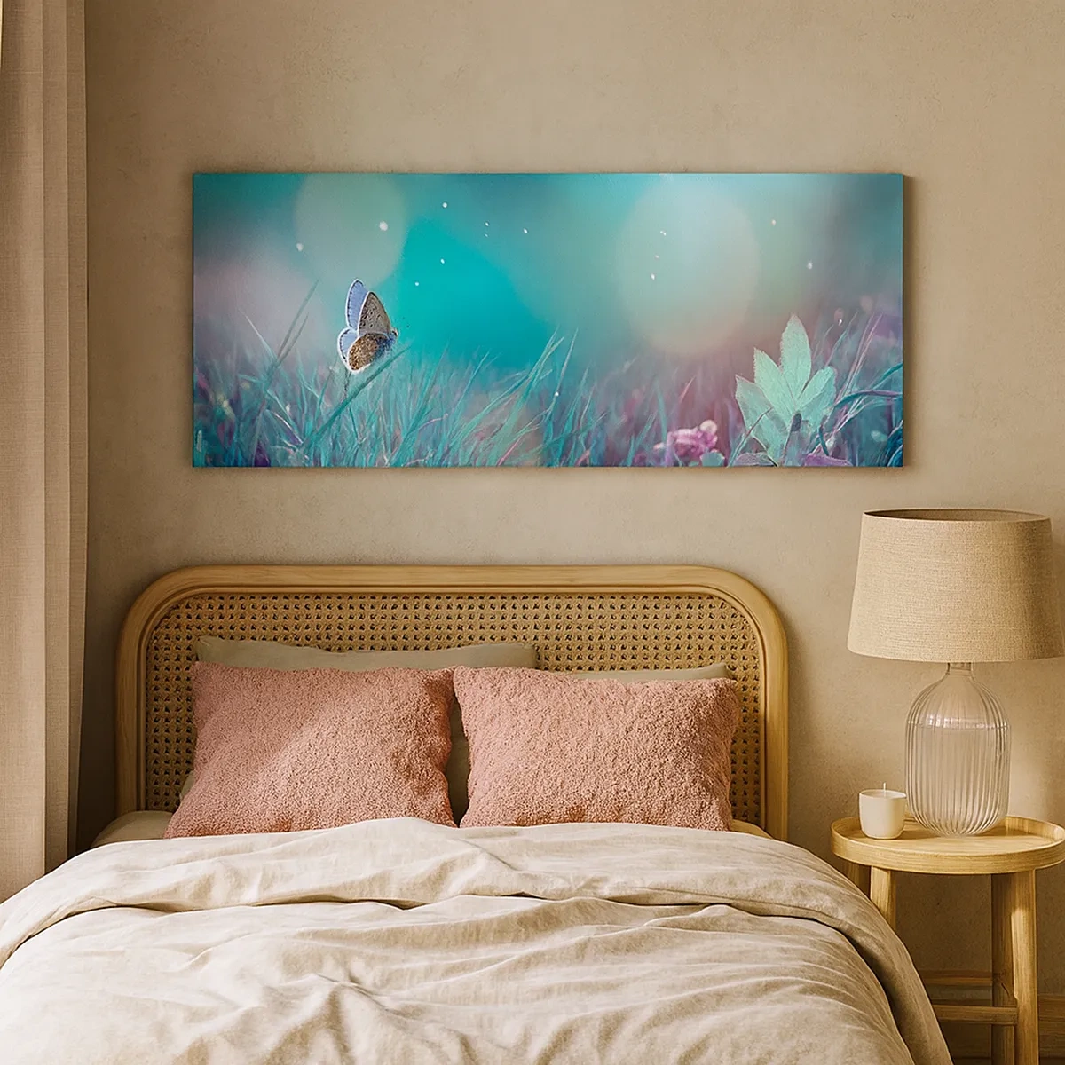 Canvastavla - Bild på duk - Ängens hemliga liv - 30x30 cm