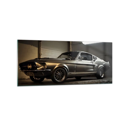 Glastavla - Bild på glas - Tillbaka till det förflutna - 120x50 cm