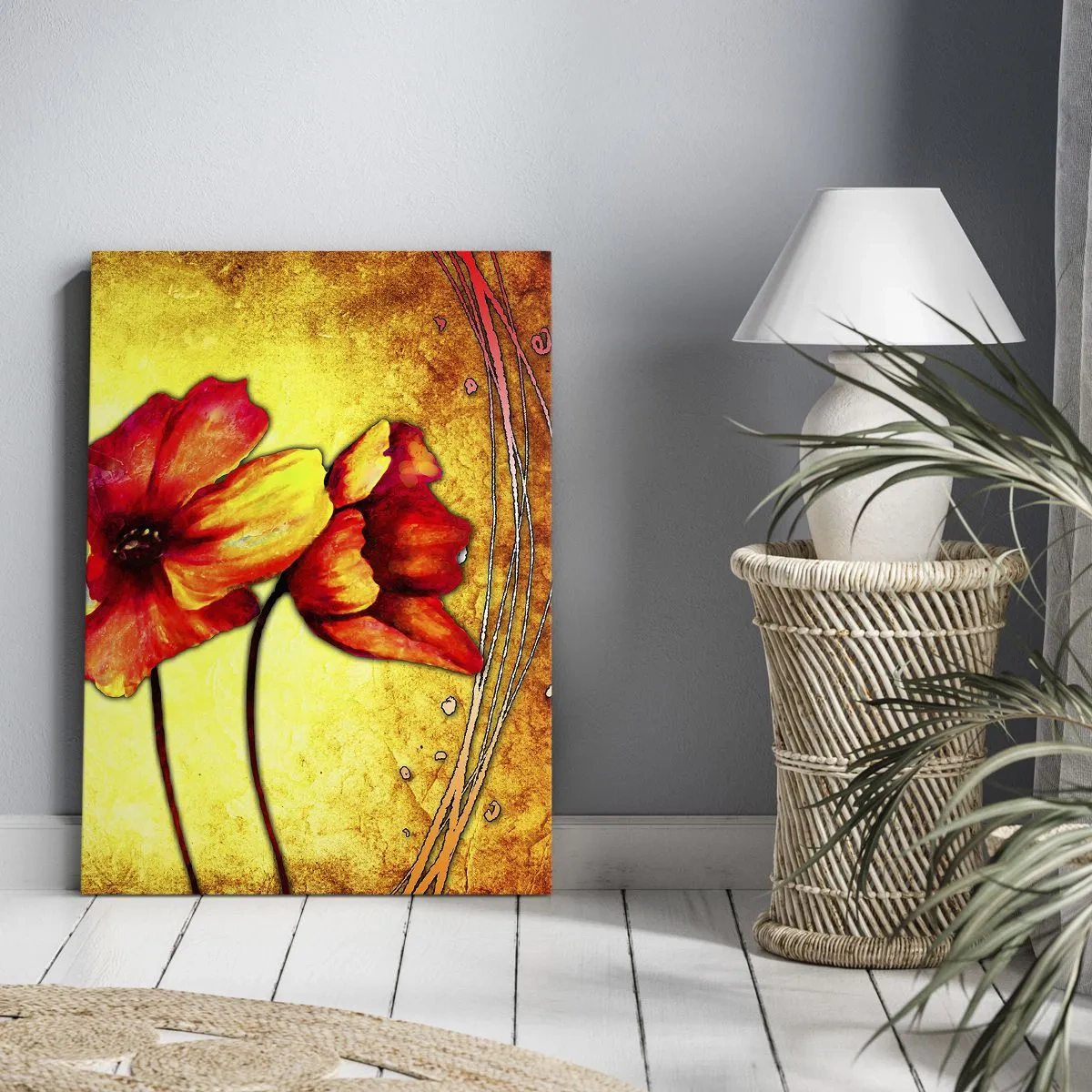 Canvastavla - Bild på duk - Dekoration i Jugendstil - 50x70 cm