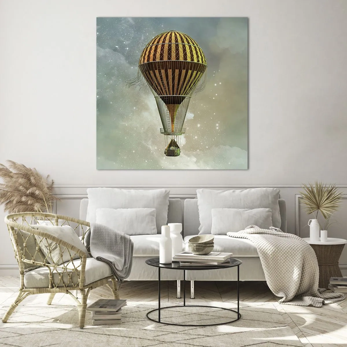 Glastavla - Bild på glas - Banbrytande flygningar - 60x60 cm