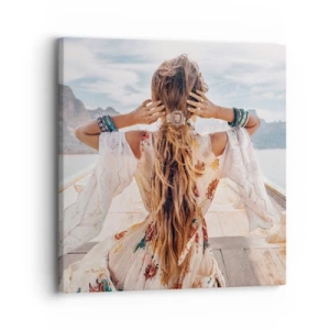 Canvastavla - Bild på duk - På väg mot lycka - 30x30 cm