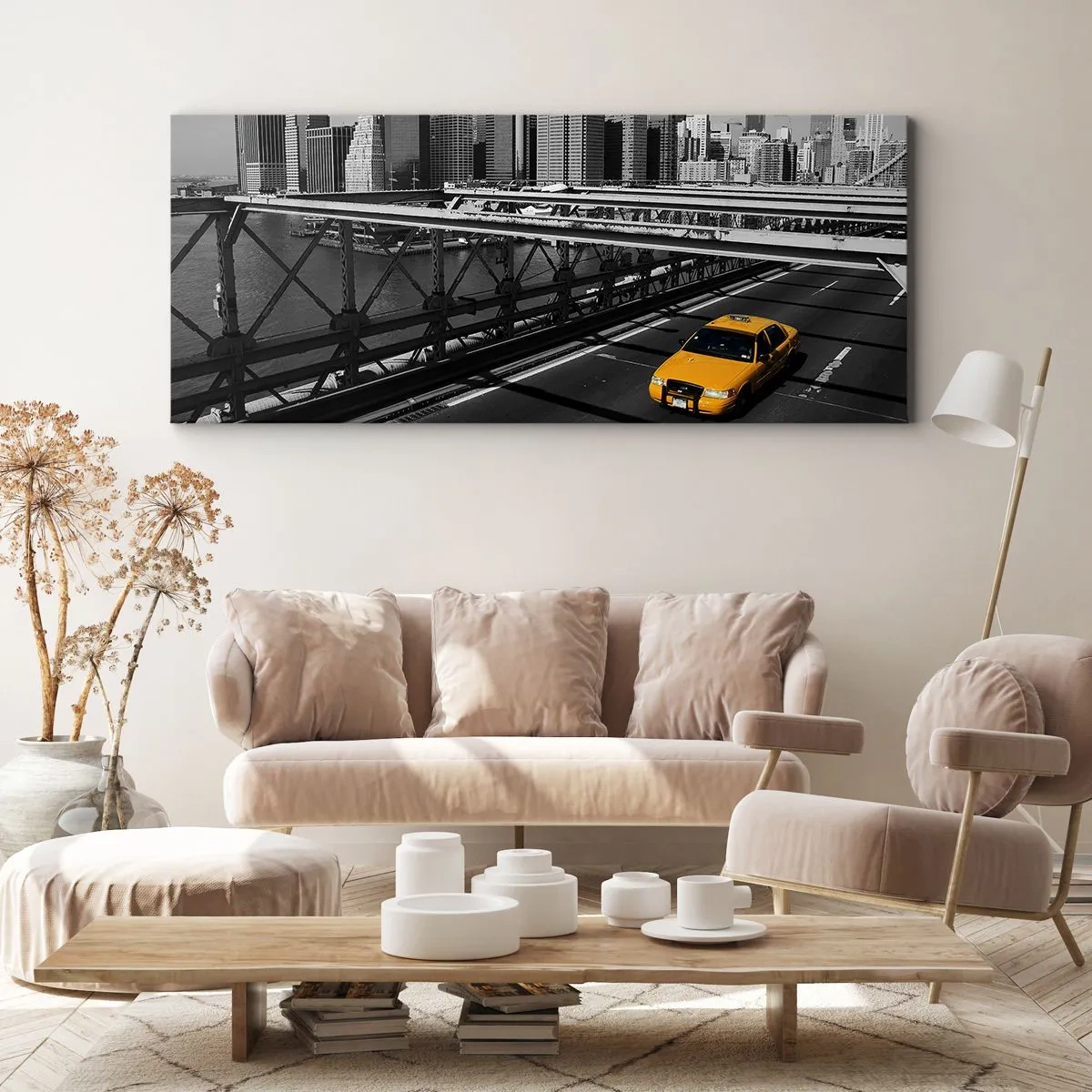 Canvastavla - Bild på duk - Storstadens färg - 100x40 cm