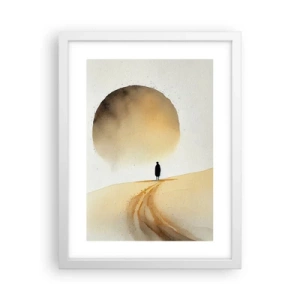 Affisch i vit ram - Alltid längtande - 30x40 cm