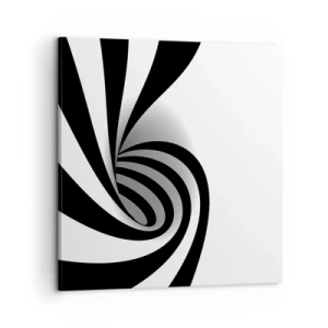 Canvastavla - Bild på duk - Roterande svart-vit - 60x60 cm