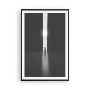Affisch i svart ram - Ett steg mot den ljusa framtiden - 61x91 cm