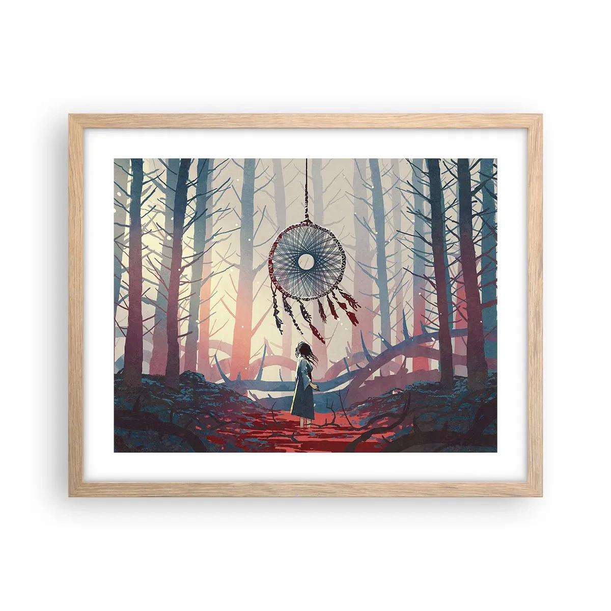 Affisch i ram av ljusek - Hemlighetsfull ritual av lyckan - 50x40 cm