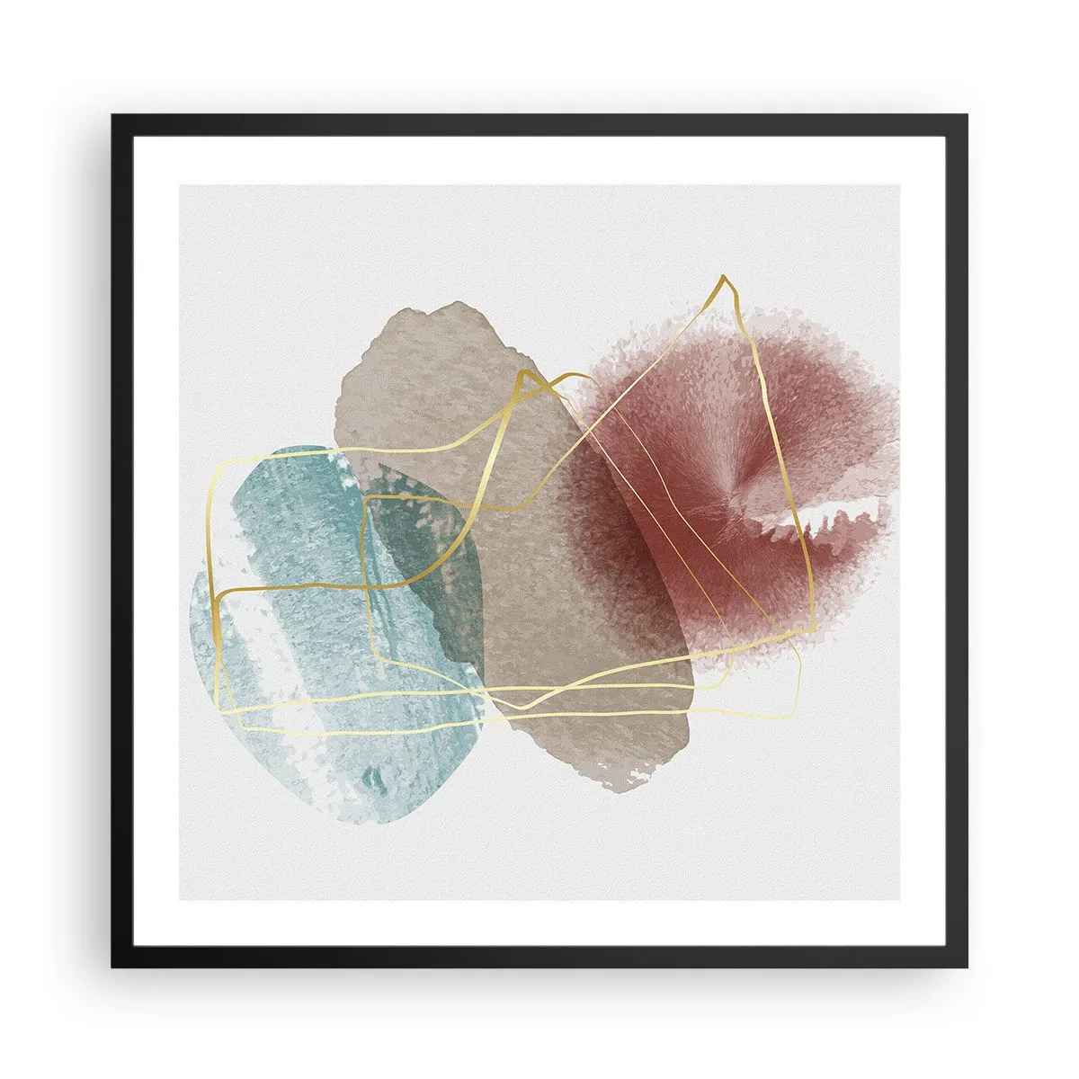 Affisch i svart ram - Rummets pärlor - 60x60 cm