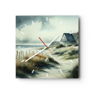 Väggklocka - Klocka på glas - Borta från liv och rörelse - 30x30 cm