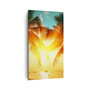 Canvastavla - Bild på duk - Exotisk par - 45x80 cm