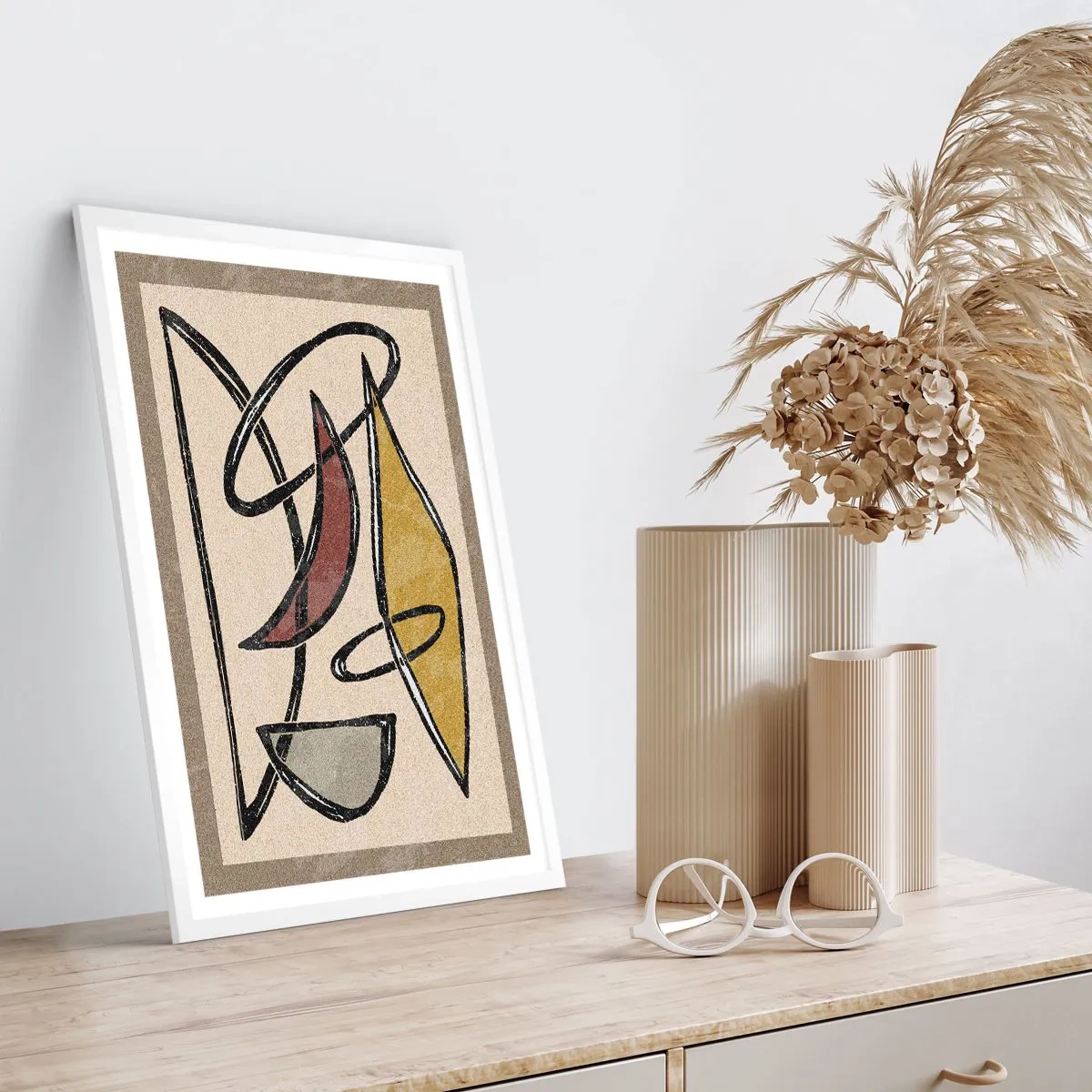 Affisch i vit ram - Vertikaler och nivåer - 61x91 cm