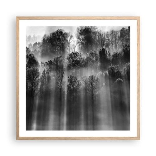 Affisch i ram av ljusek - I ljusstrålar - 60x60 cm