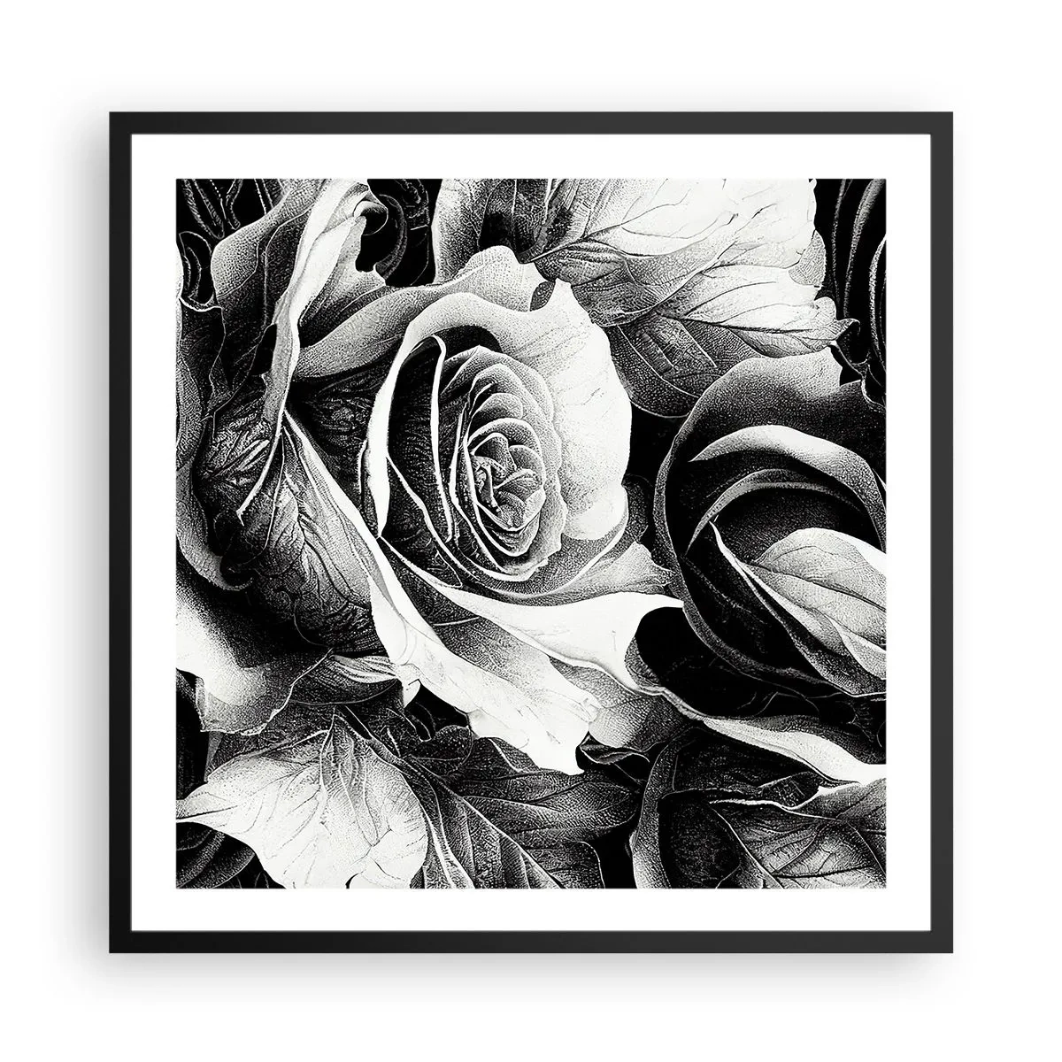 Affisch i svart ram - Alltid drottningen - 60x60 cm