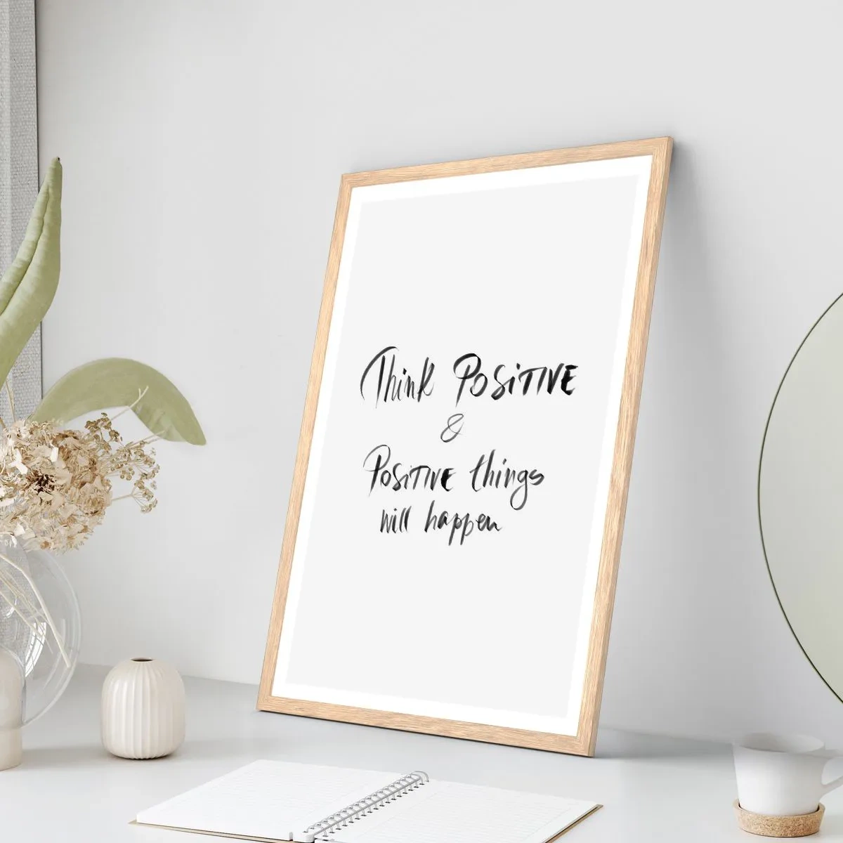 Affisch i ram av ljusek - Hur ska man leva? - 50x70 cm