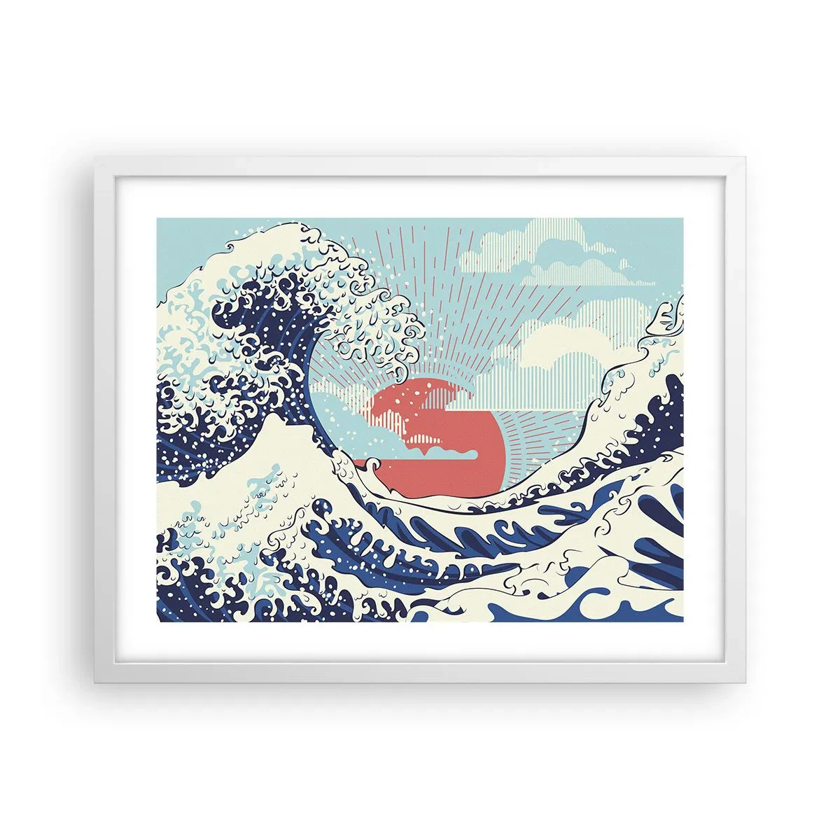 Affisch i vit ram - Ur japanska inspirationer - 50x40 cm