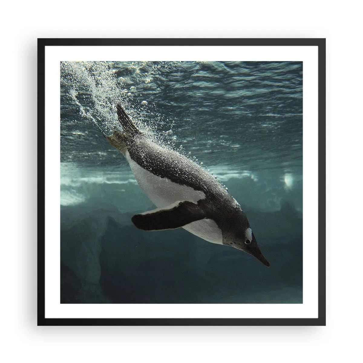 Affisch i svart ram - Välkommen till min värld - 60x60 cm