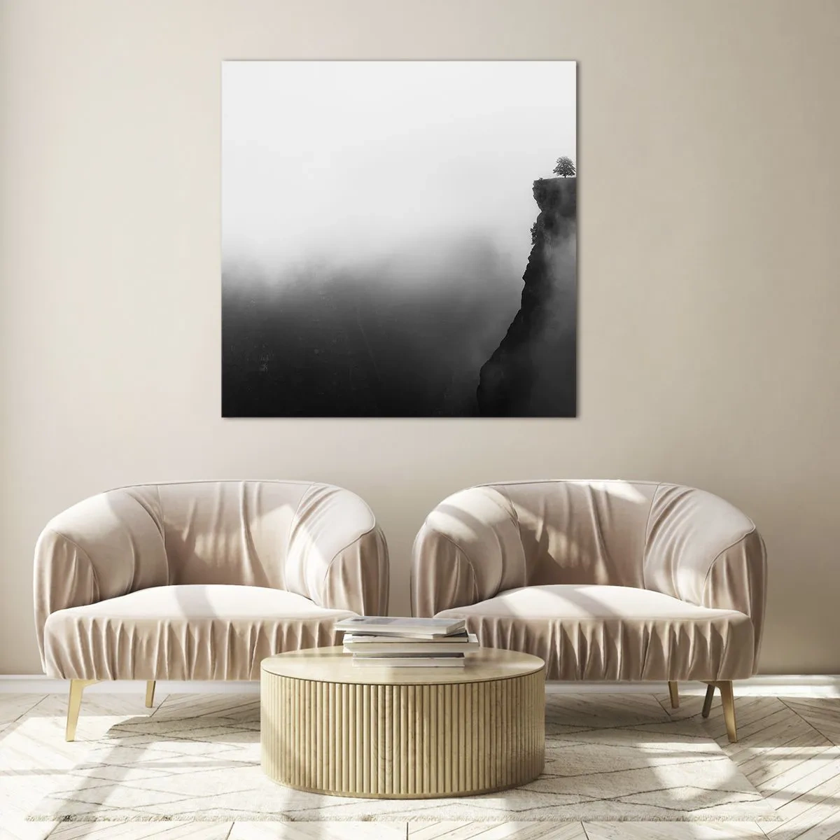 Glastavla - Bild på glas - På världens gräns - 50x50 cm