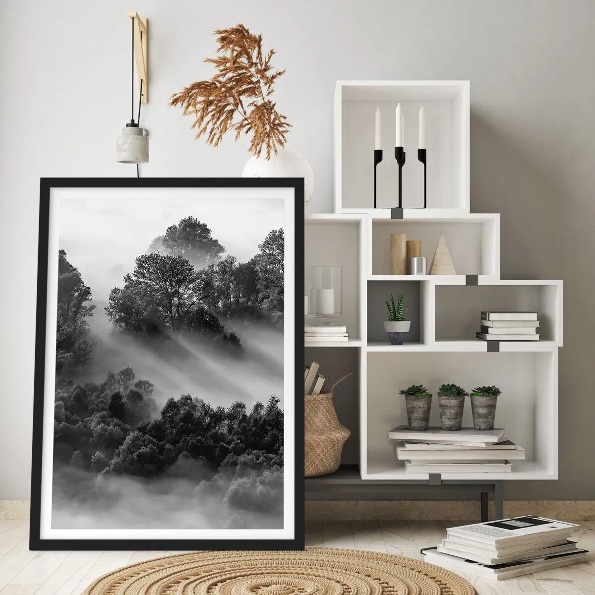 Affisch i svart ram - Stiger ur sömnen - 70x100 cm