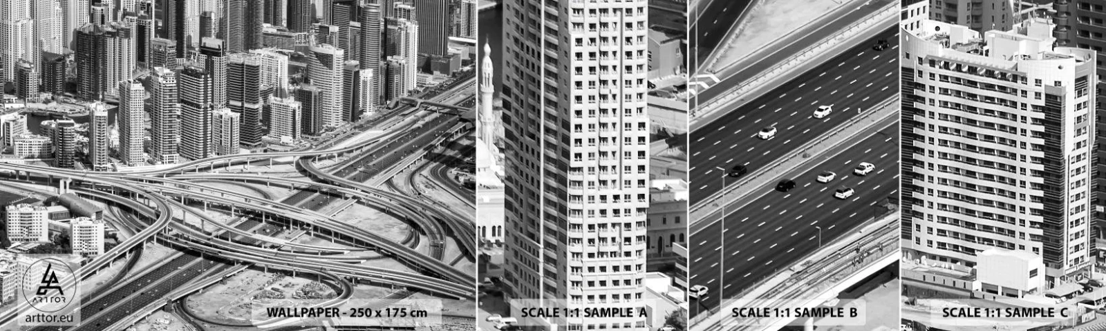 Fototapet Prov Standard Eco - Dubai - en omöjlig stad - Stad, Arkitektur, Metropol - 100x30 cm