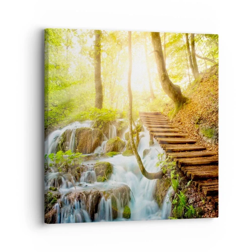 Canvastavla - Bild på duk - Efterlängtad svalka - 30x30 cm