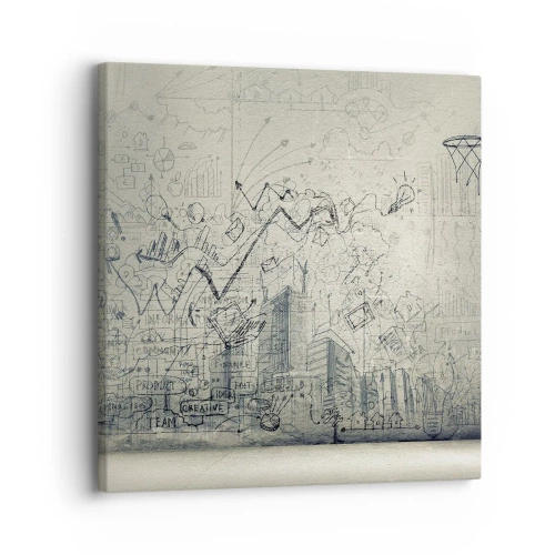 Canvastavla - Bild på duk - Mitt underbara stadsliv - 30x30 cm