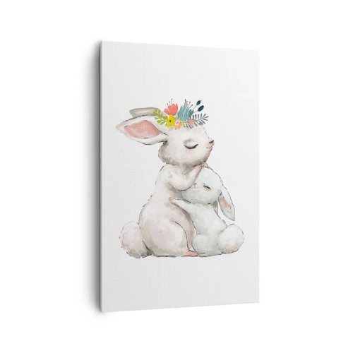 Canvastavla - Bild på duk - Alltid bäst hos mamma - 80x120 cm