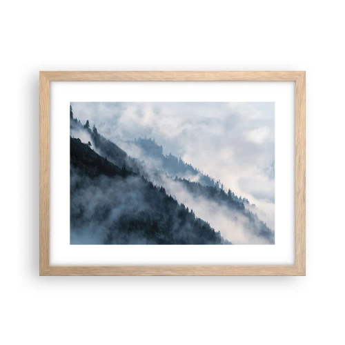 Affisch i ram av ljusek - Fjällens mystik - 40x30 cm