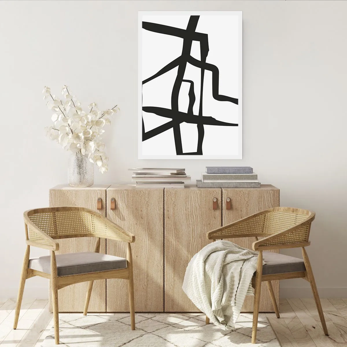 Affisch - Svartvit konstruktion - 70x100 cm