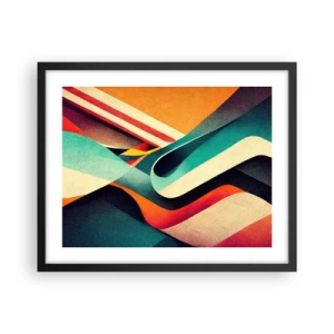 Affisch i svart ram - Intensiv komposition - 50x40 cm