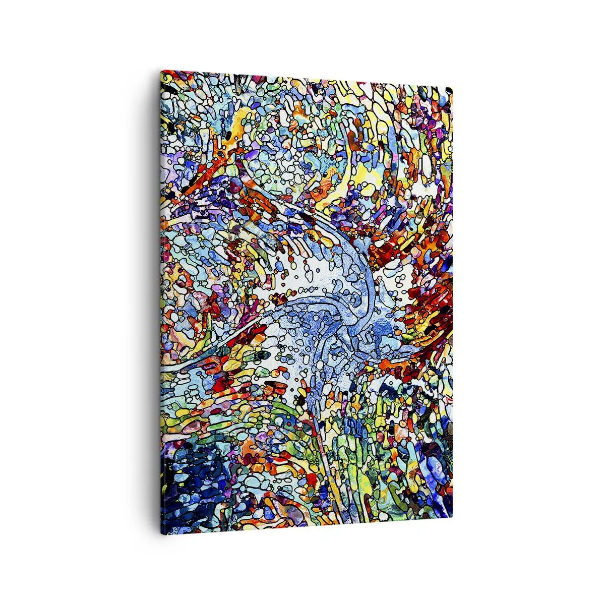 Canvastavla - Bild på duk - Glasmålning - droppar - 50x70 cm