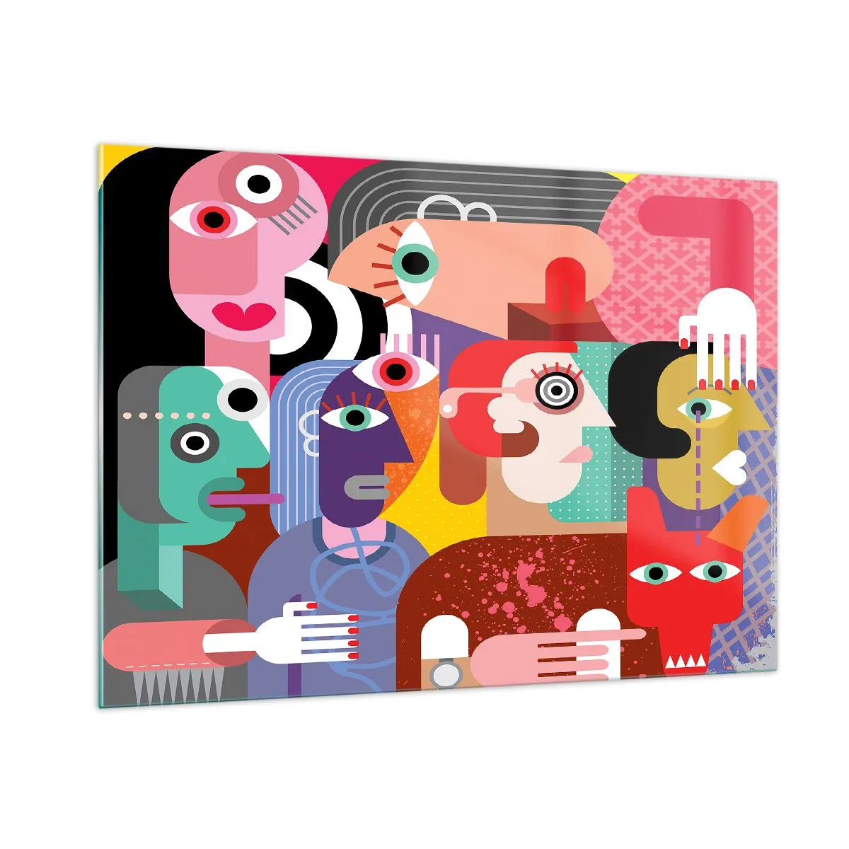 Glastavla - Bild på glas - Vi är från Picasso - 100x70 cm