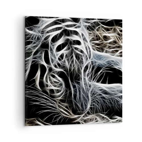 Canvastavla - Bild på duk - En studie om kattens lätthet - 60x60 cm