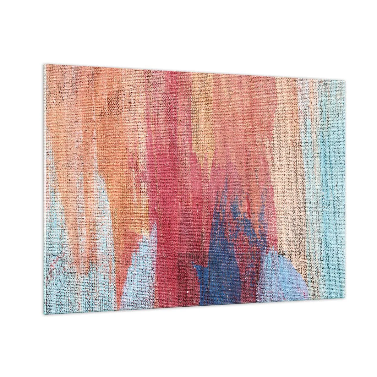 Glastavla - Bild på glas - Rinnande regnbåge - 100x70 cm