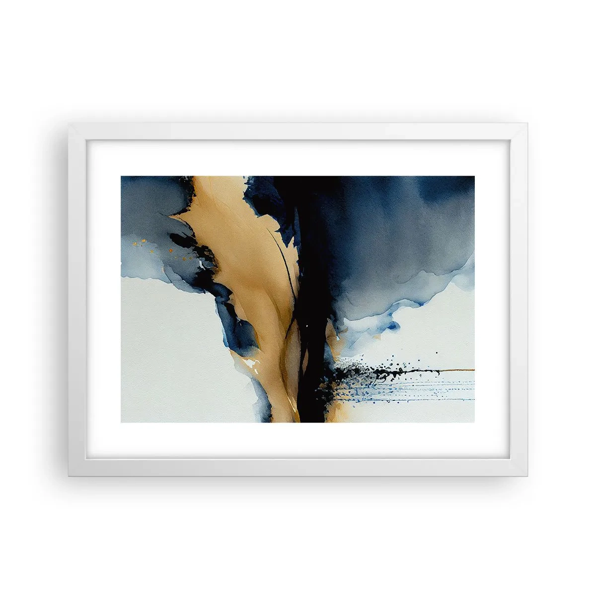 Affisch i vit ram - Bakom ridån - 40x30 cm