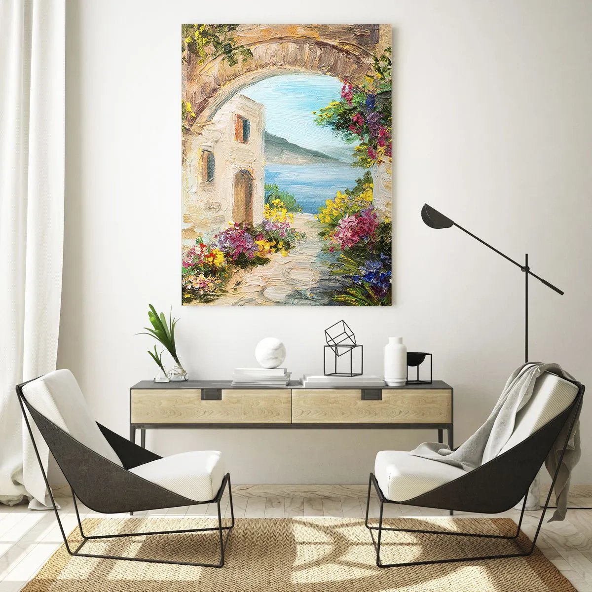 Glastavla - Bild på glas - Kustprovinsens charm - 50x70 cm