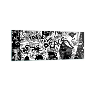 Glastavla - Bild på glas - Rik gatuvärld - 140x50 cm