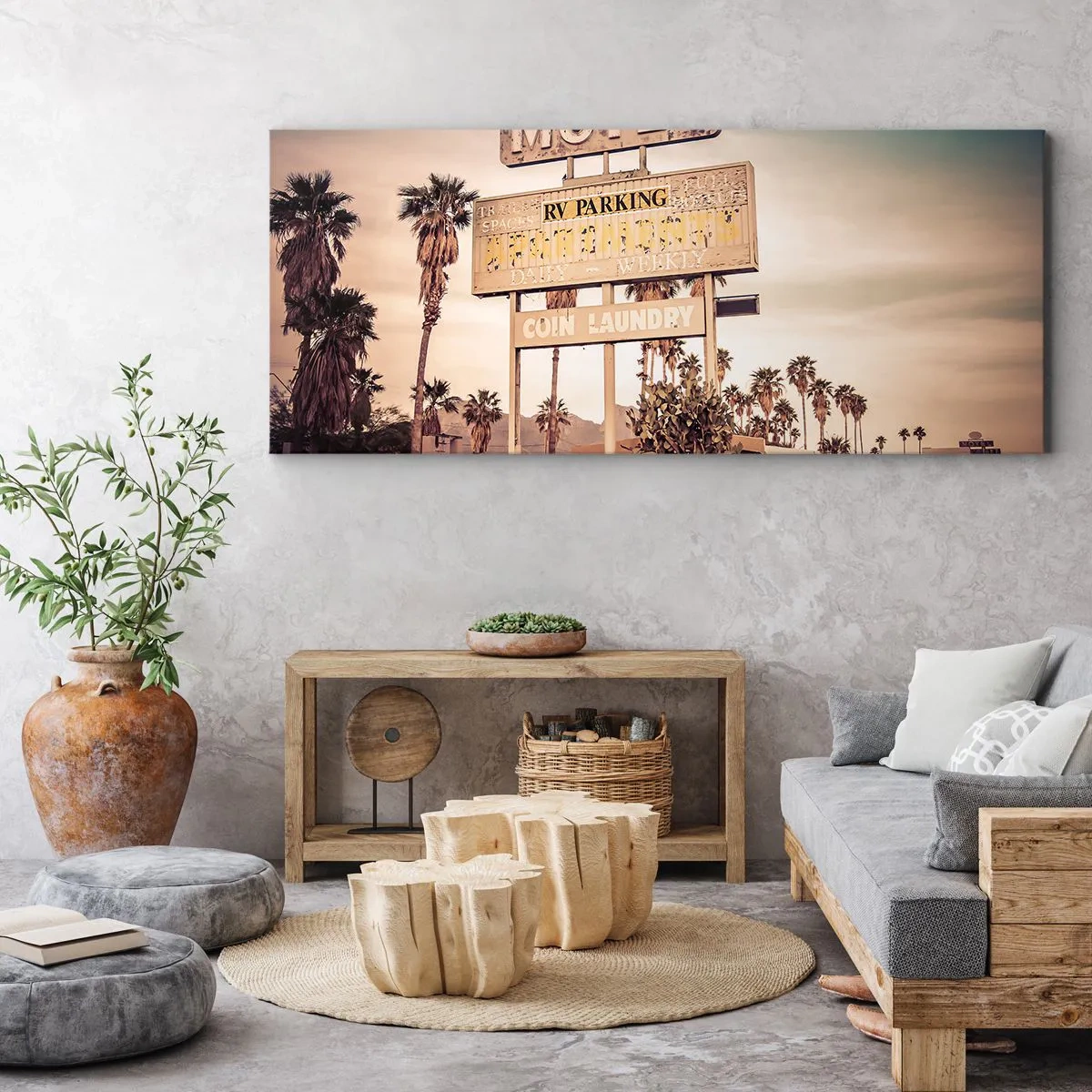 Canvastavla - Bild på duk - Här står tiden stilla - 120x50 cm