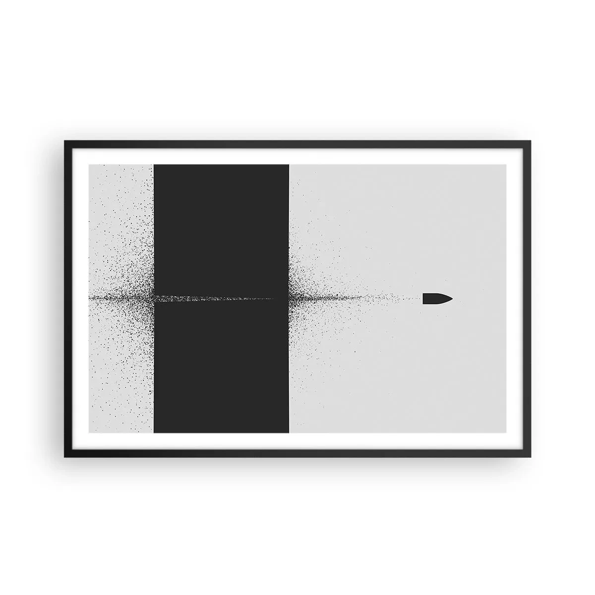 Affisch i svart ram - Rakt mot målet - 91x61 cm