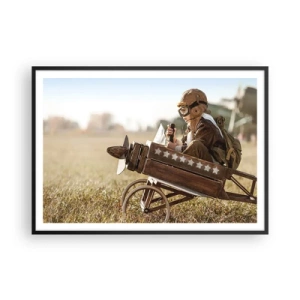 Affisch i svart ram - Stort mot drömmarna - 100x70 cm