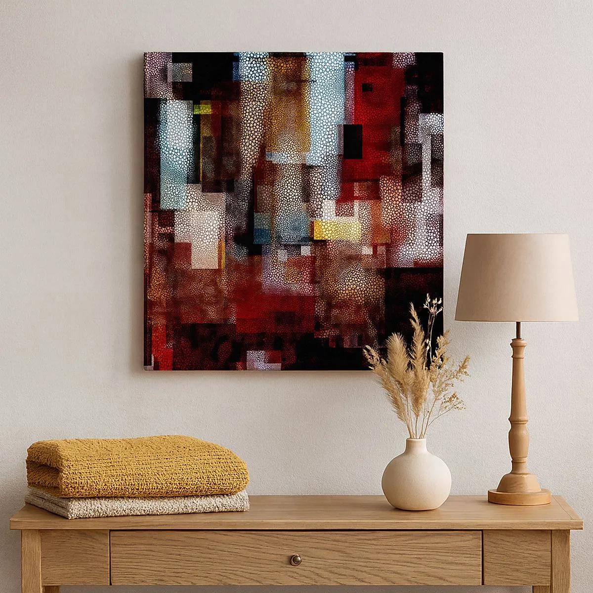 Canvastavla - Bild på duk - Blandat och mixat - 30x30 cm