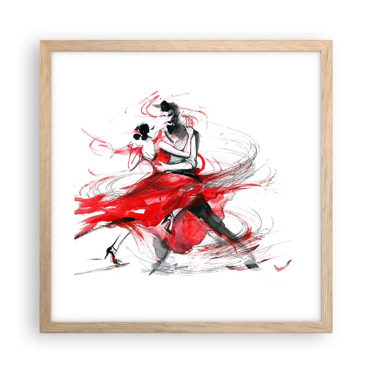 Affisch i ram av ljusek - Tango - passionens rytm - 40x40 cm