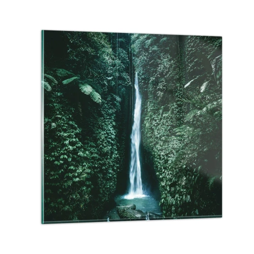 Glastavla - Bild på glas - Tropisk spa - 50x50 cm
