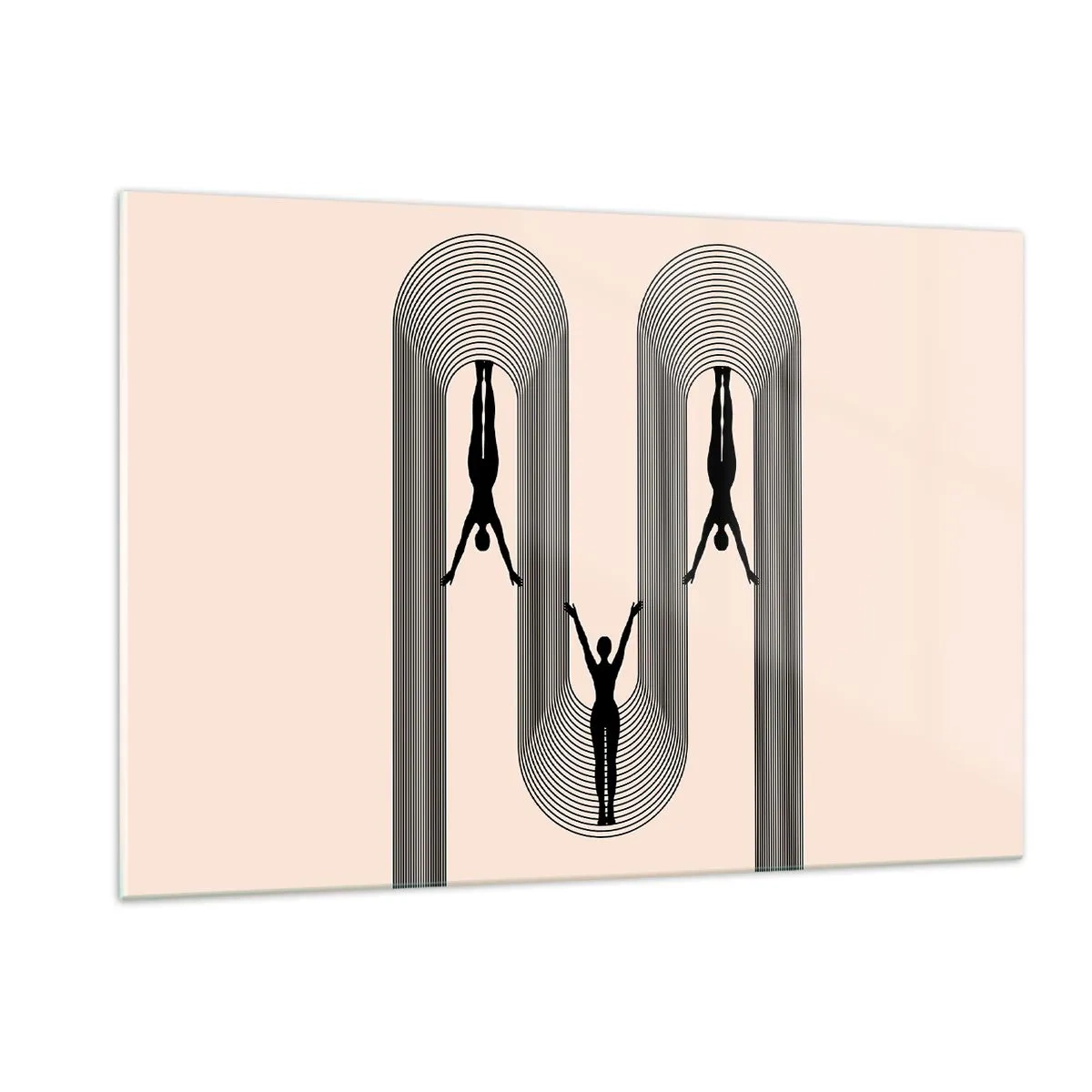 Glastavla - Bild på glas - Upp och ner - 120x80 cm