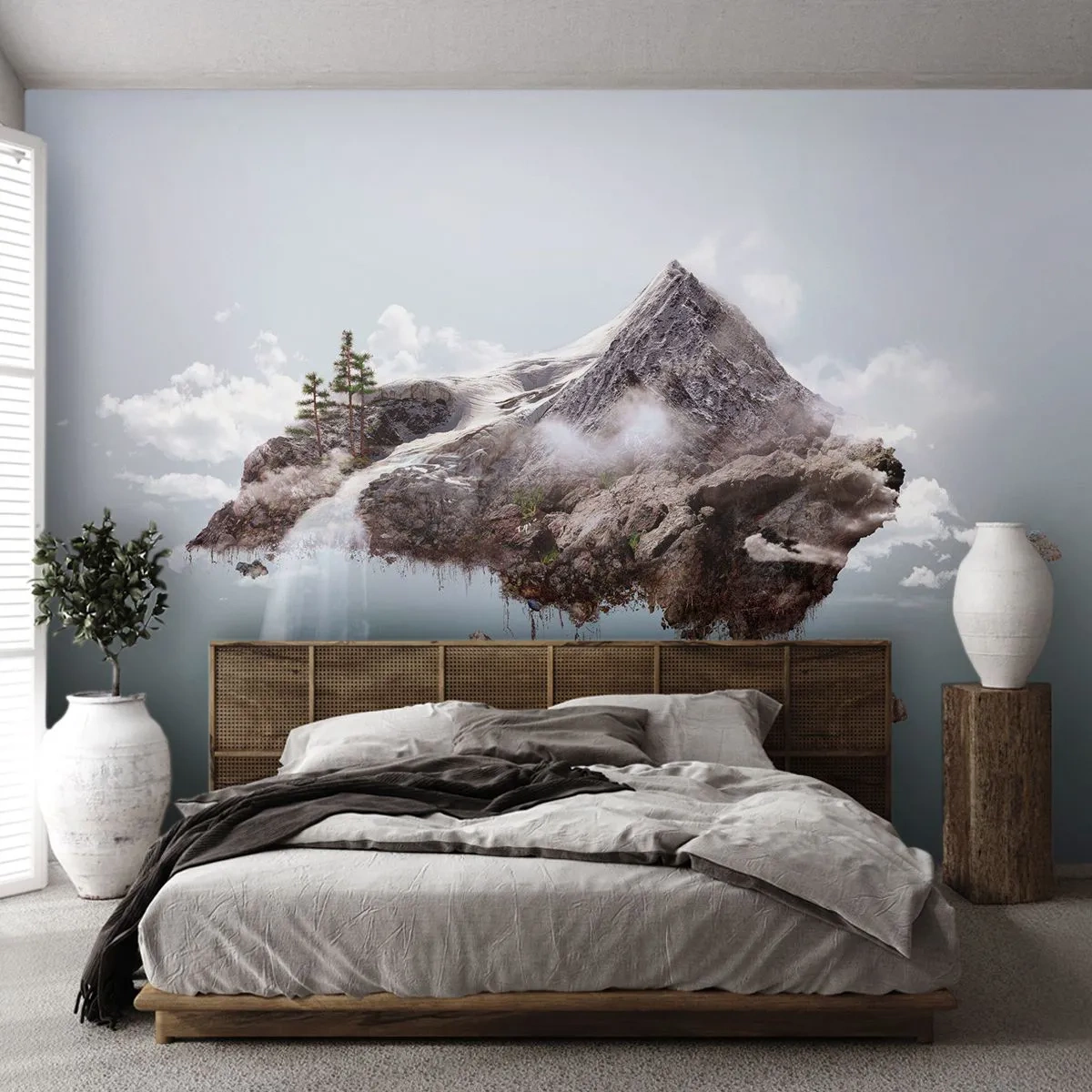 Självhäftande Fototapet Deluxe Sticker - Med surrealistens öga - Abstraktion, Fantasi, Ö - 400x280 cm