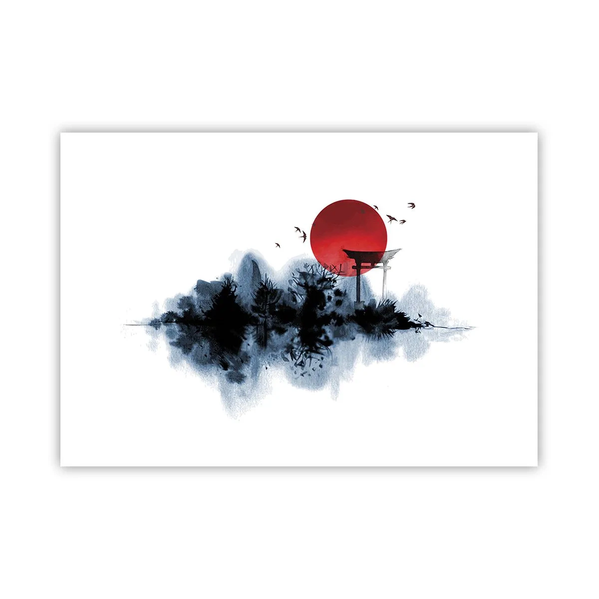Affisch - Japansk utsikt - 100x70 cm