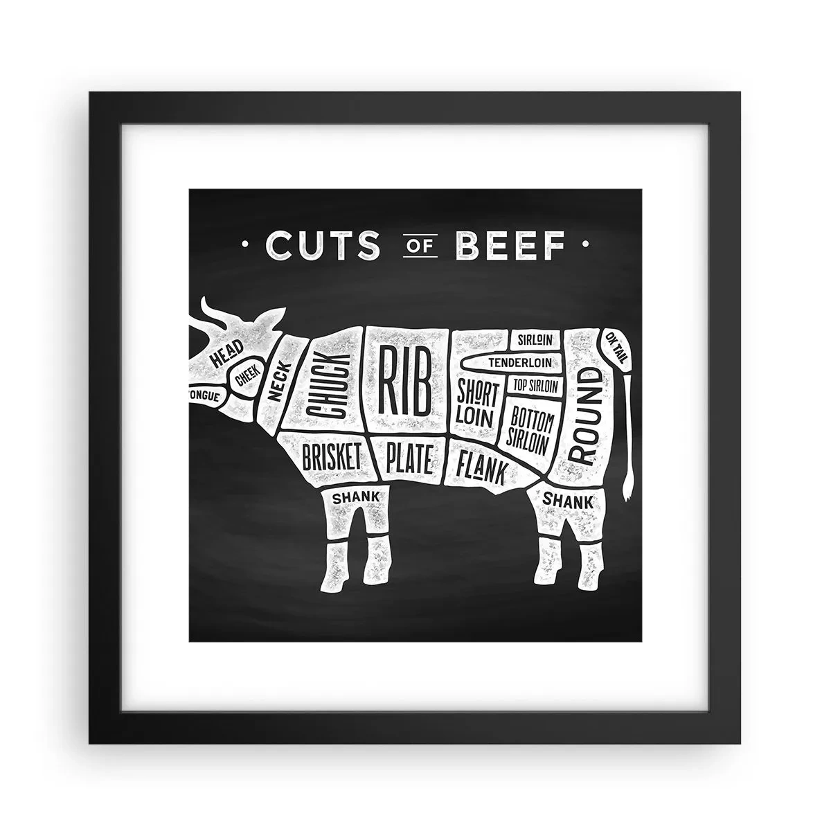 Affisch i svart ram - Styckarens ABC - 30x30 cm