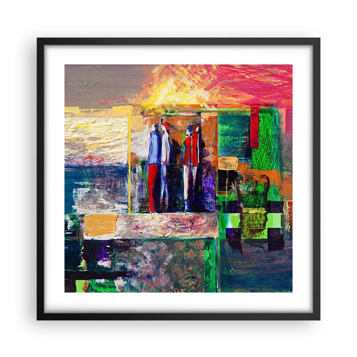 Affisch i svart ram - Relationer och emotioner - 50x50 cm