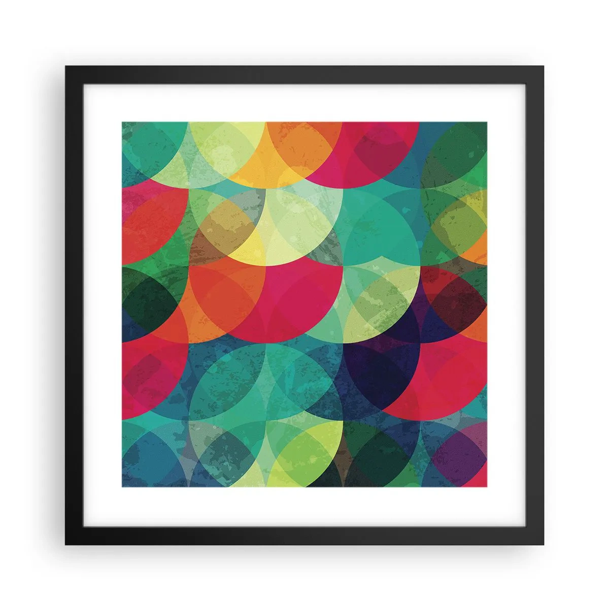 Affisch i svart ram - Regnbågsfärd - 40x40 cm